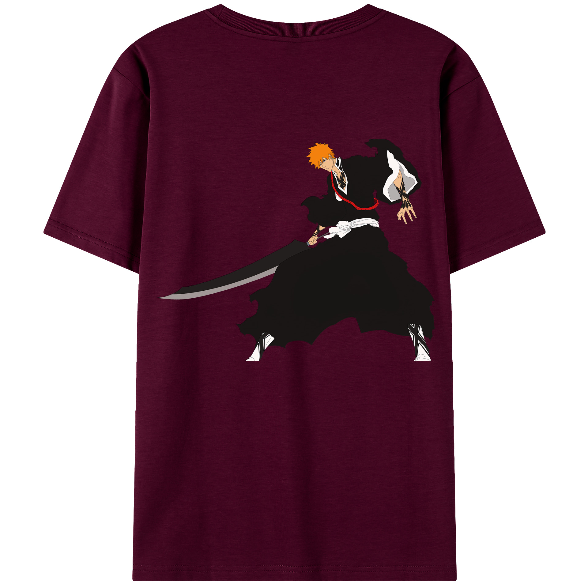 （画像用） ブリーチ 黒崎一護（くろさき いちご）BLEACH Kurosaki Ichigo レディース半袖Tシャツ(バックプリント)